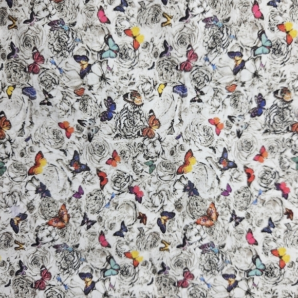 Portomar Slim Fit XXL Men's Button Down Micro Butterfly Print Flip Cuffs - Picture 6 of 8